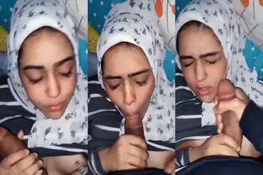 Bokep Hijab Arab Cantik Terima Semprotan Di Muka poster