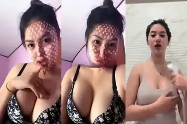 Selebgram Widianti Live IG Buka Baju Pamer Dada Montok poster